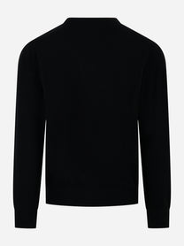 Maglia Regent in lana merinos e cashmere Nera