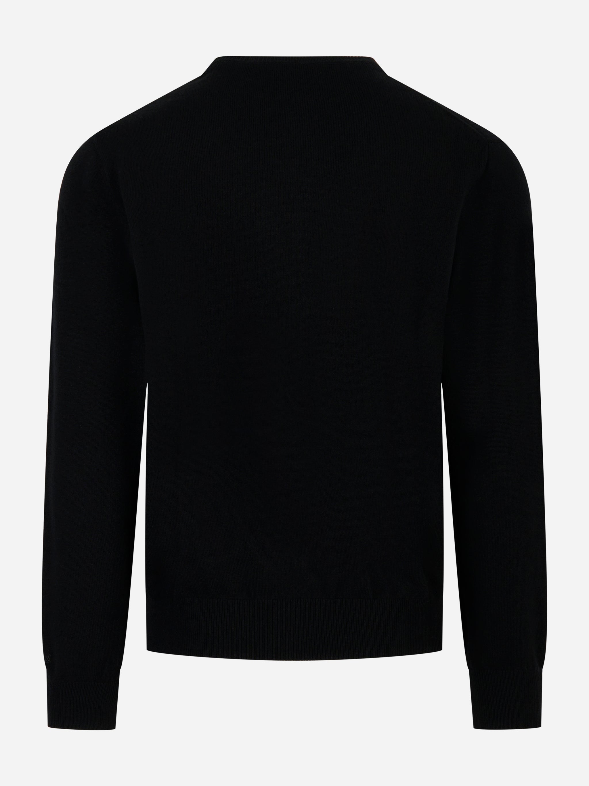 Maglia Regent in lana merinos e cashmere Nera