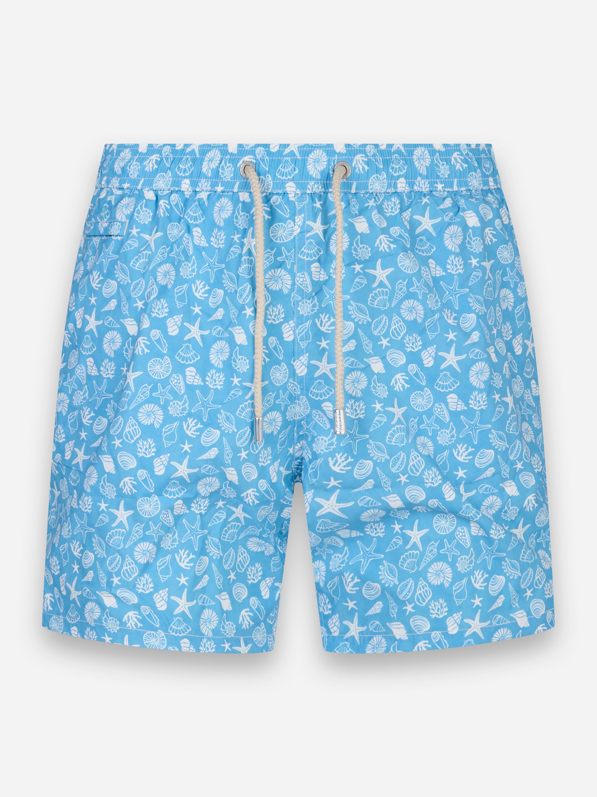 Costume mare Comfort Light con stampa conchiglie tropicali Blu