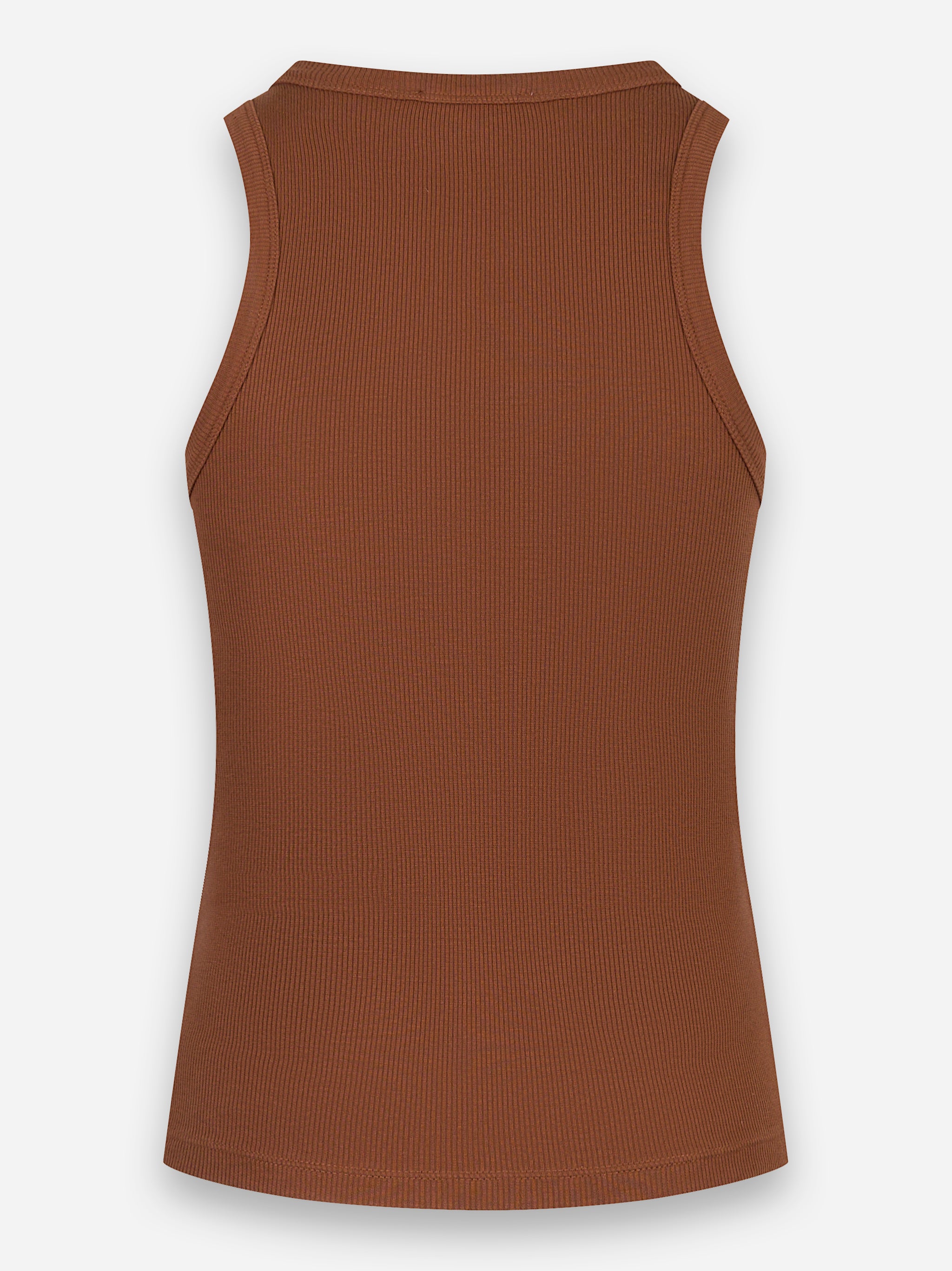 Tank top Ada a costine Marrone