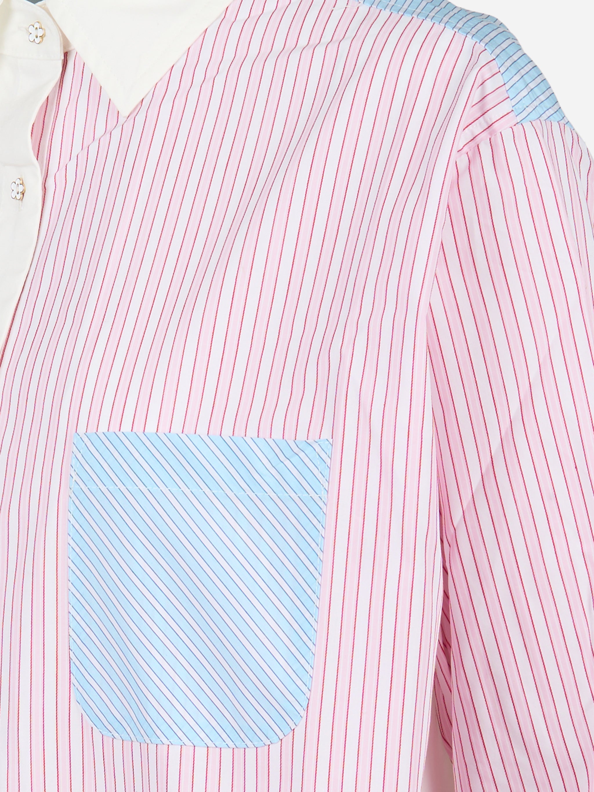 Camicia manica lunga con stampa floreale Bianco