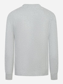 Maglia girocollo costa inglese grigio