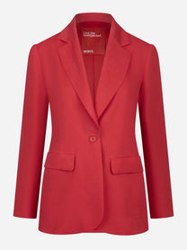 Blazer monopetto in tencel rosso