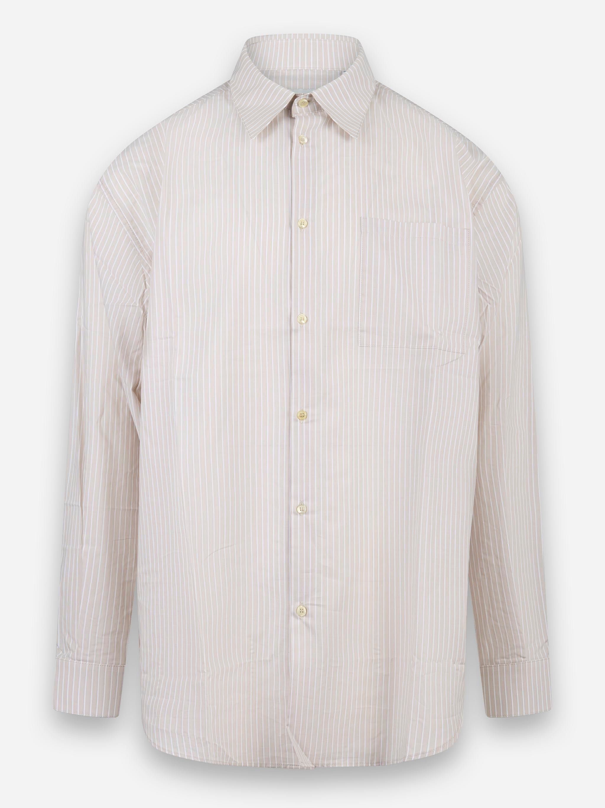 Camicia oversize con motivo a
righe Beige