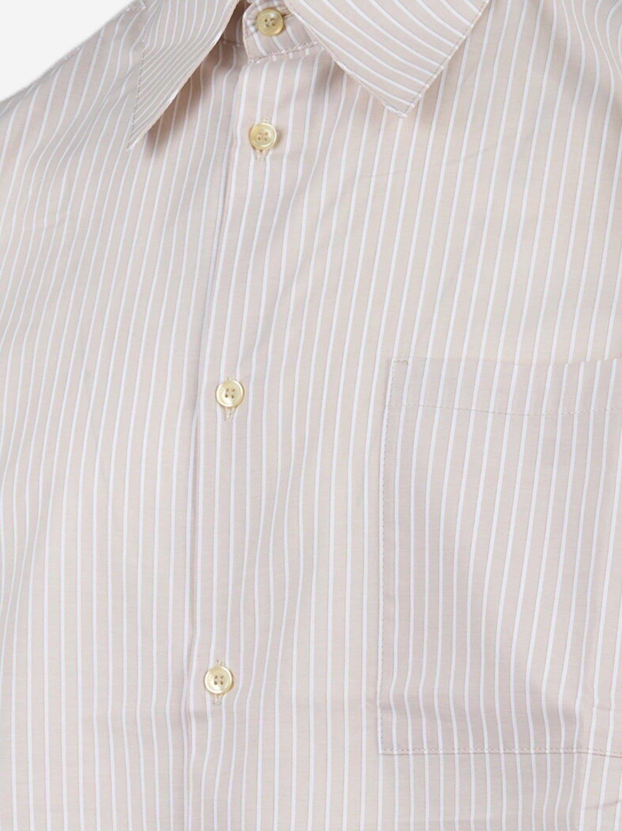 Camicia oversize con motivo a
righe Beige