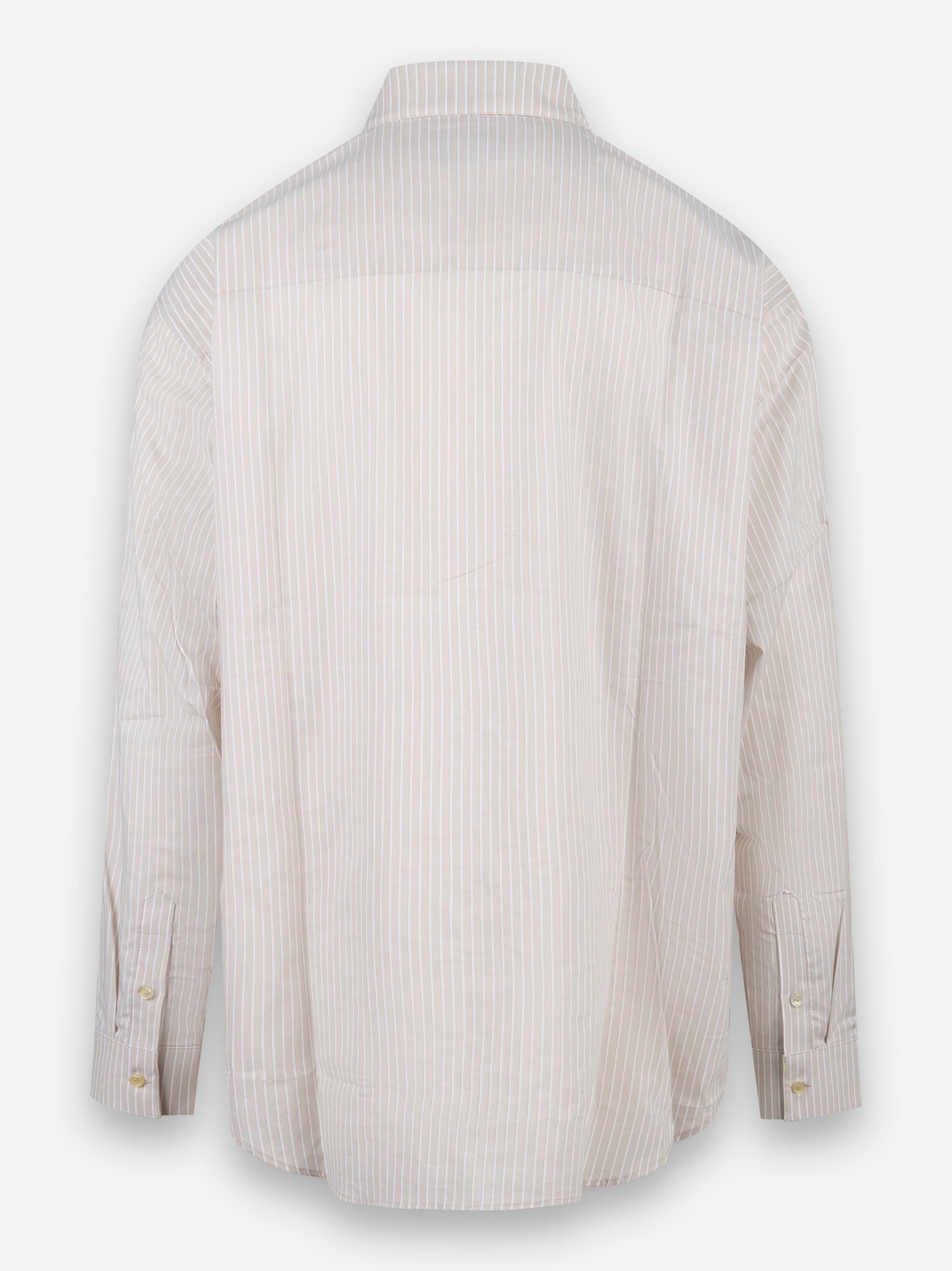 Camicia oversize con motivo a
righe Beige