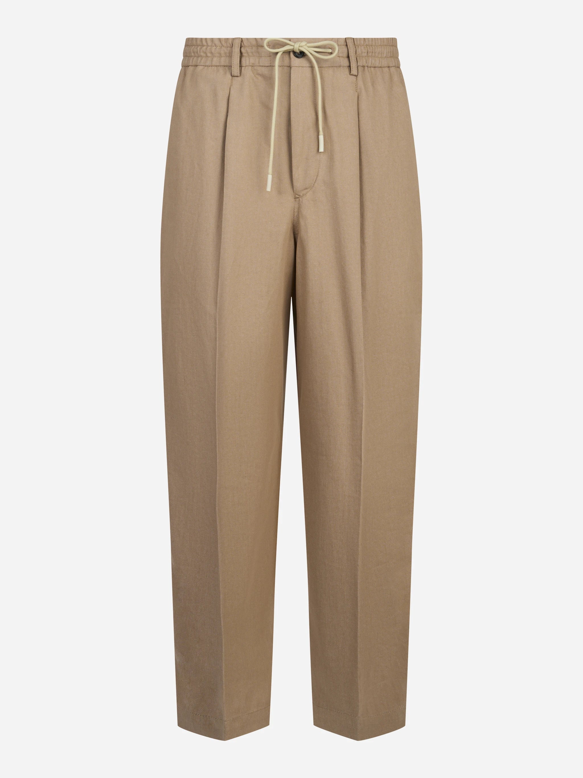 Pantalone work loose fit in cotione beige