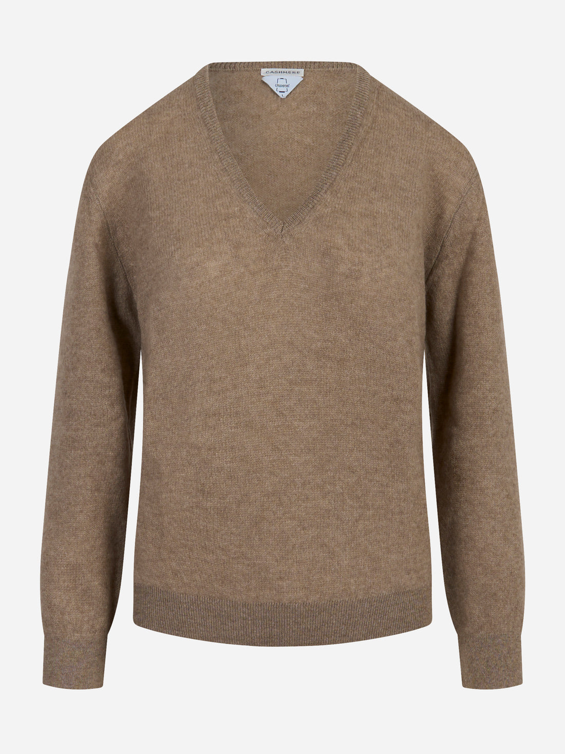 Maglia scollo V in cashmere Marrone