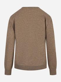 Maglia scollo V in cashmere Marrone
