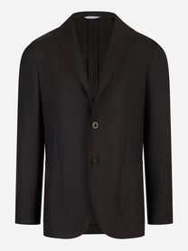 Blazer monopetto in lana Marrone