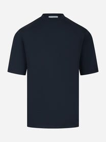 T-shirt in cotone stretch loose fit blu