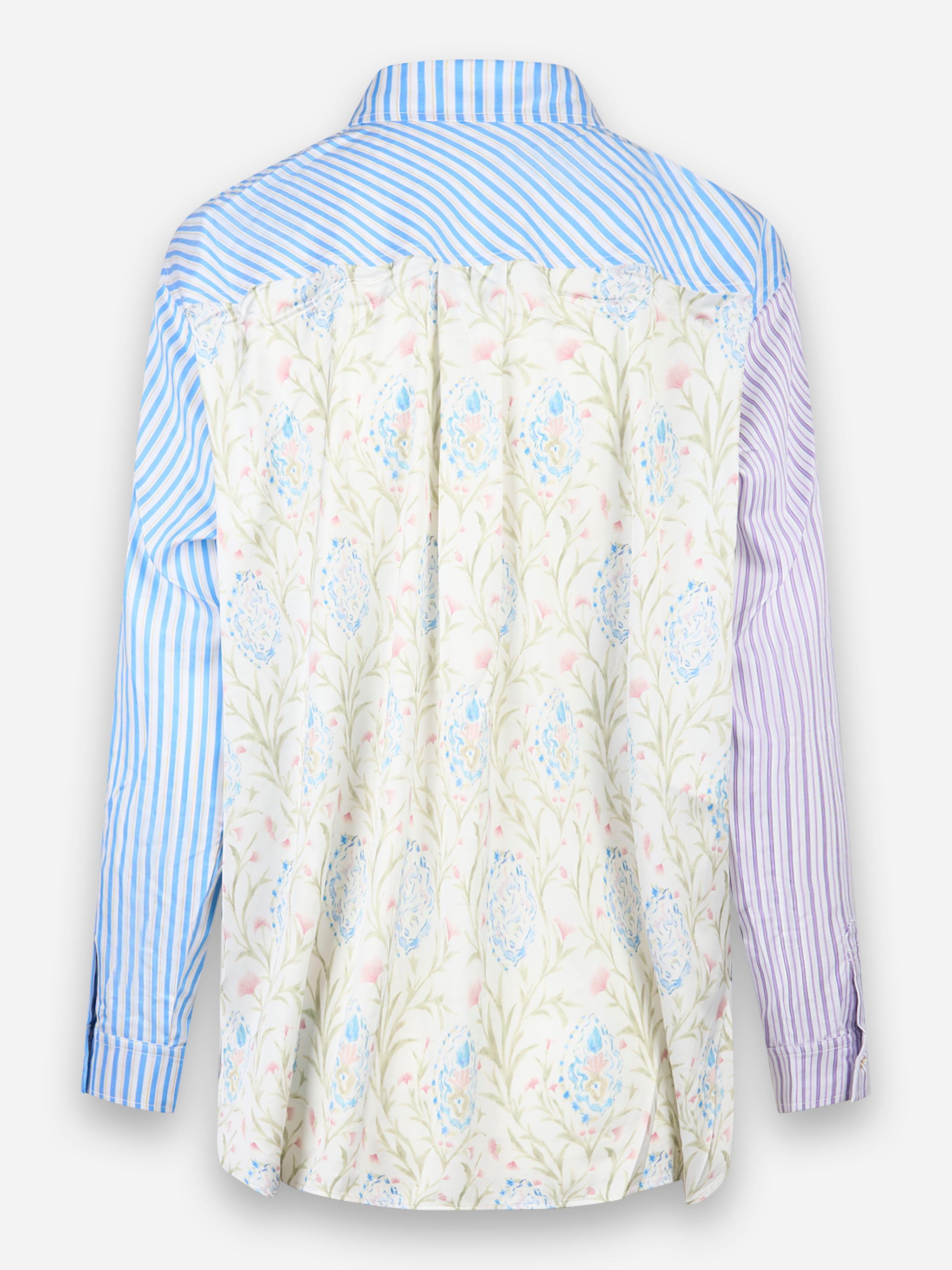 Camicia manica lunga patchwork Viola