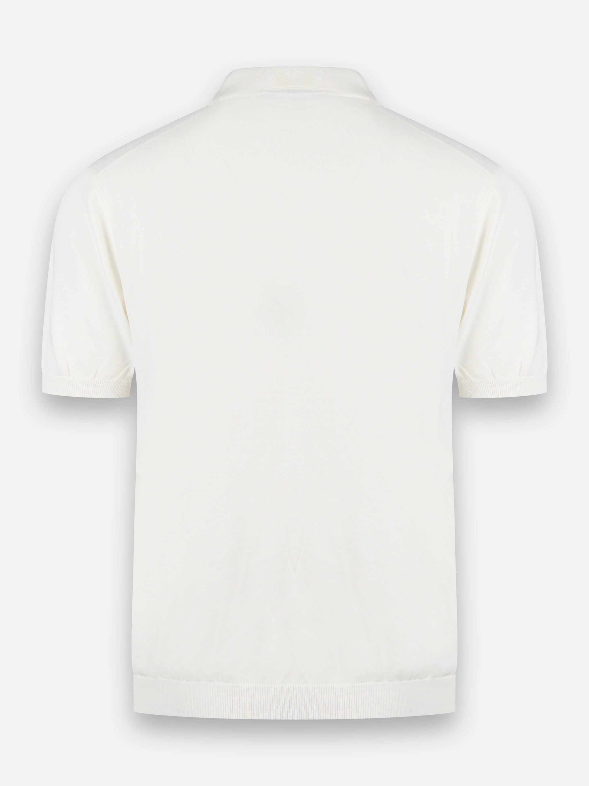 Polo Nosaka in cotone e lino Bianco