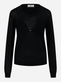 Maglia tricot in misto lana Nero
