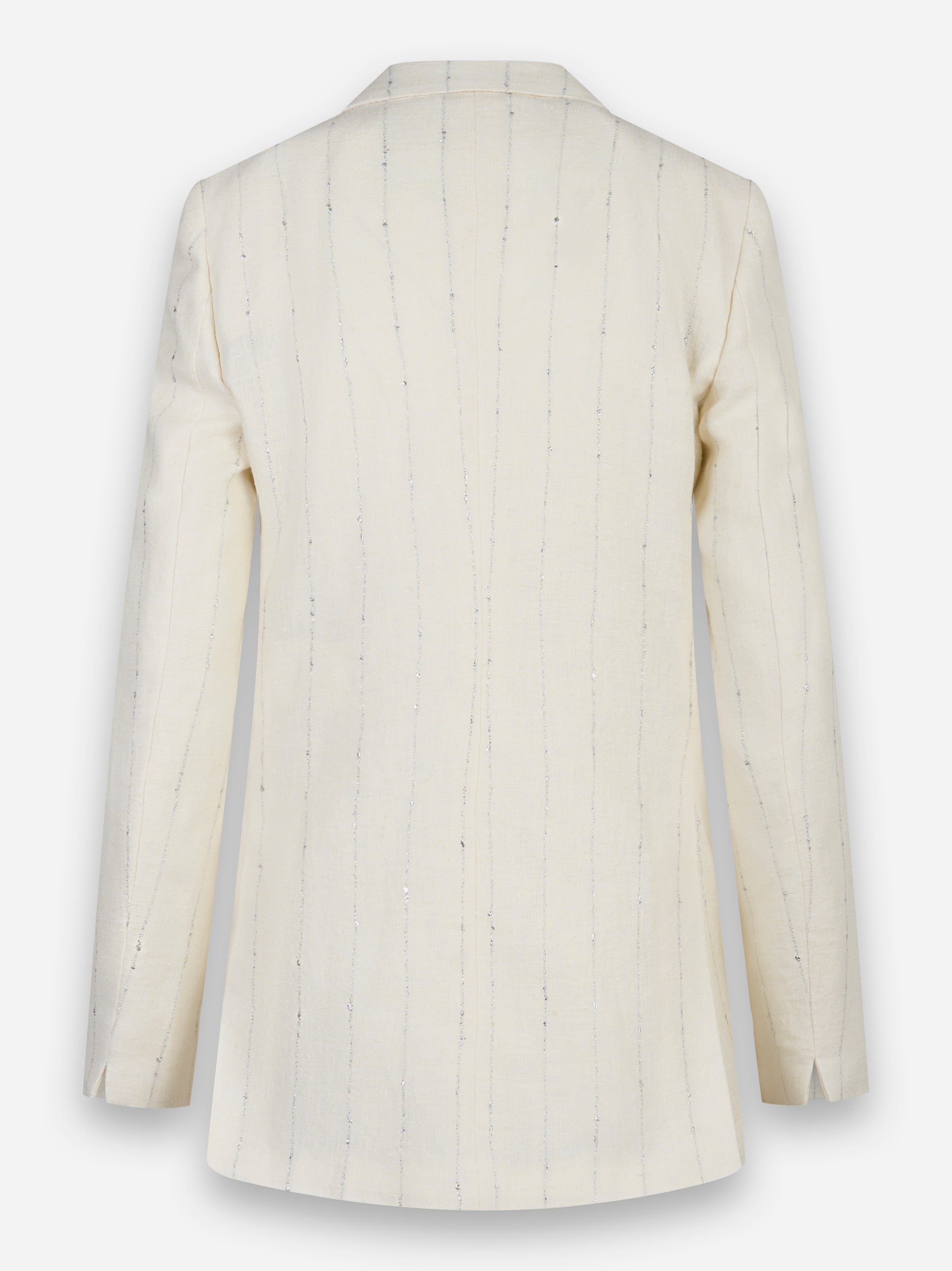 Blazer doppiopetto con bottone ricoperto Bianco