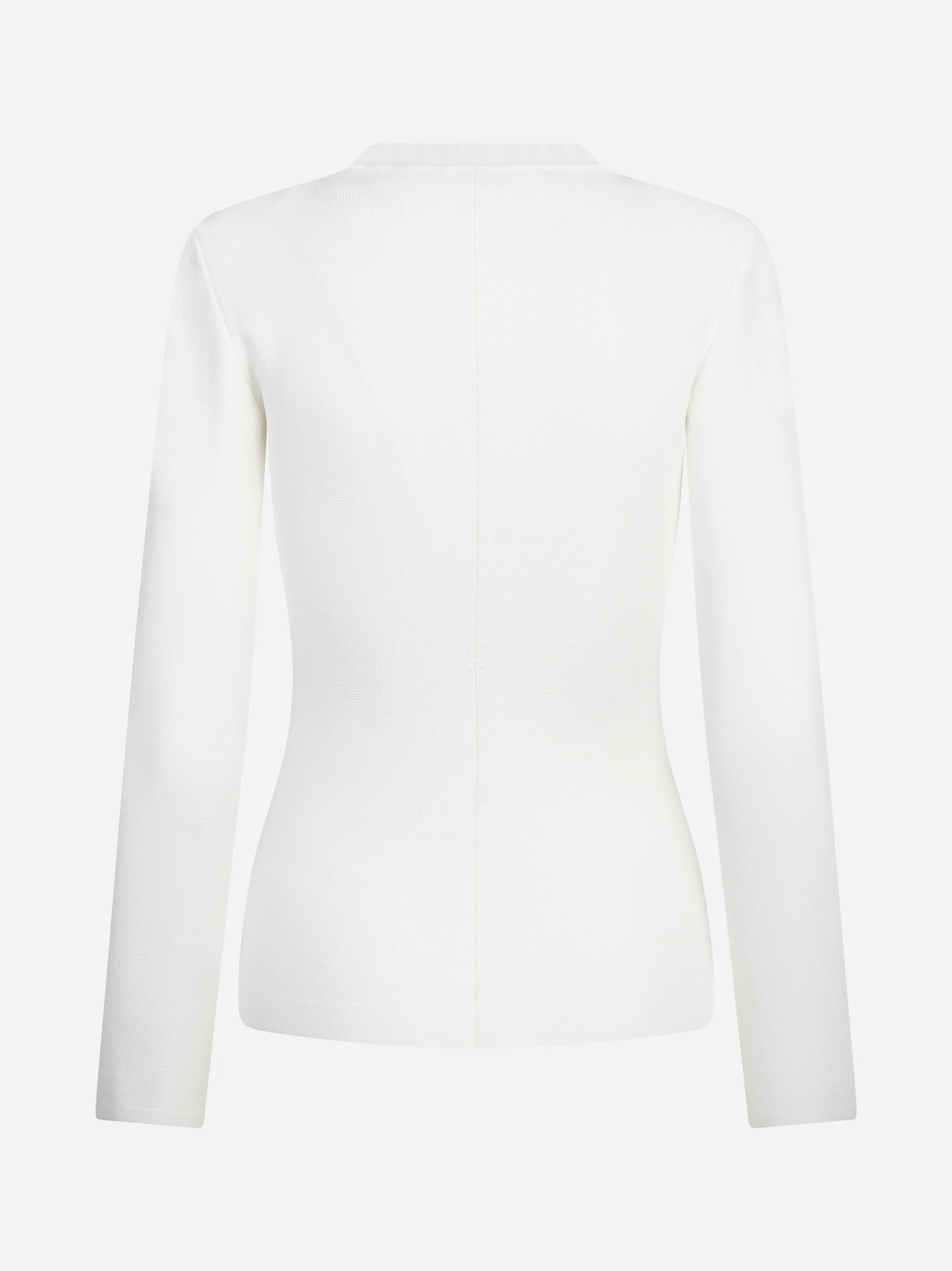 Cardigan in maglia con zip bianco