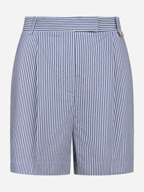 Shorts in cotone stretch a righe