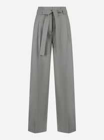 Pantalone flanella stretch di lana tecnica Grigio