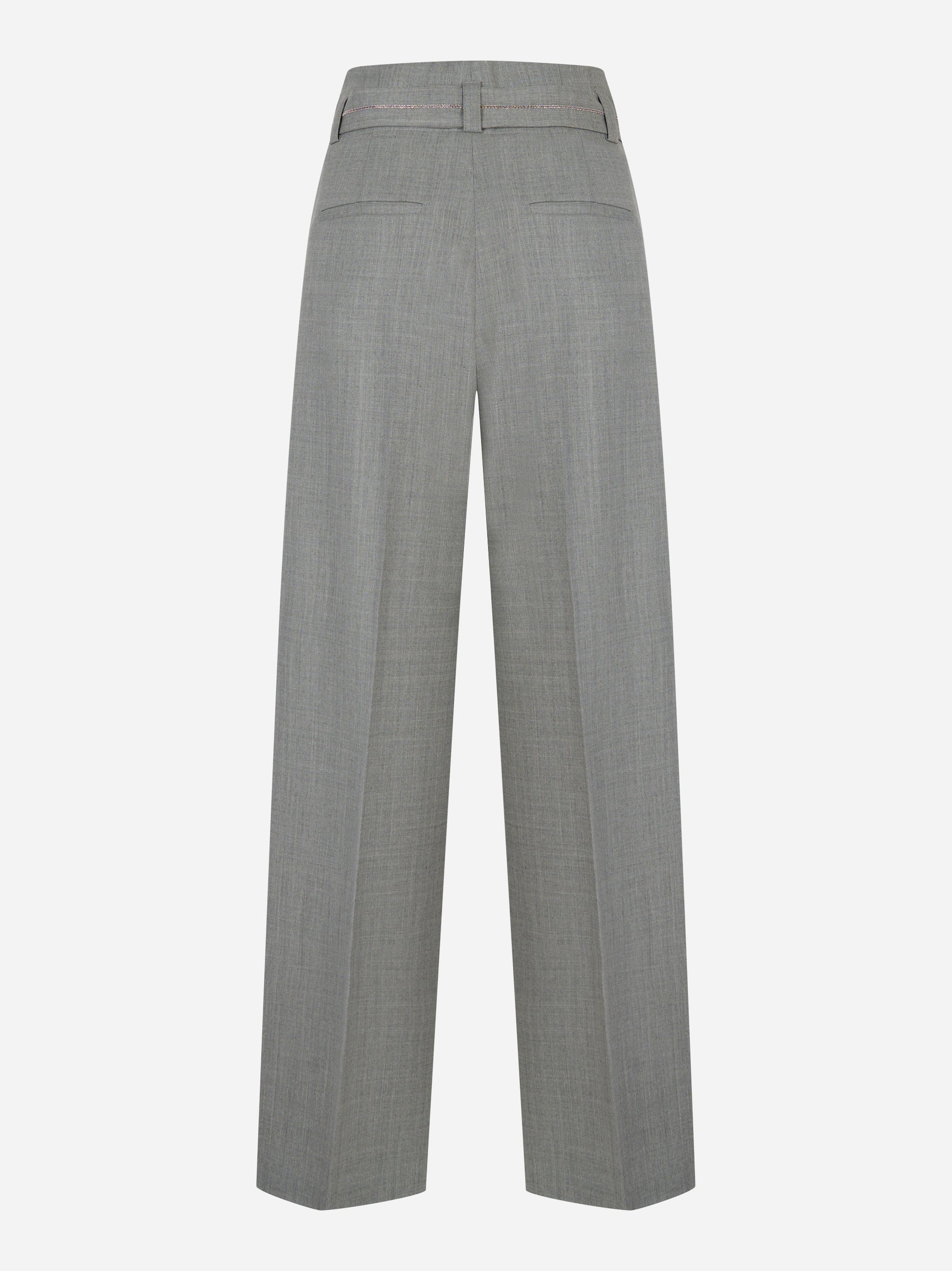 Pantalone flanella stretch di lana tecnica Grigio