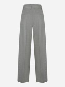 Pantalone flanella stretch di lana tecnica Grigio