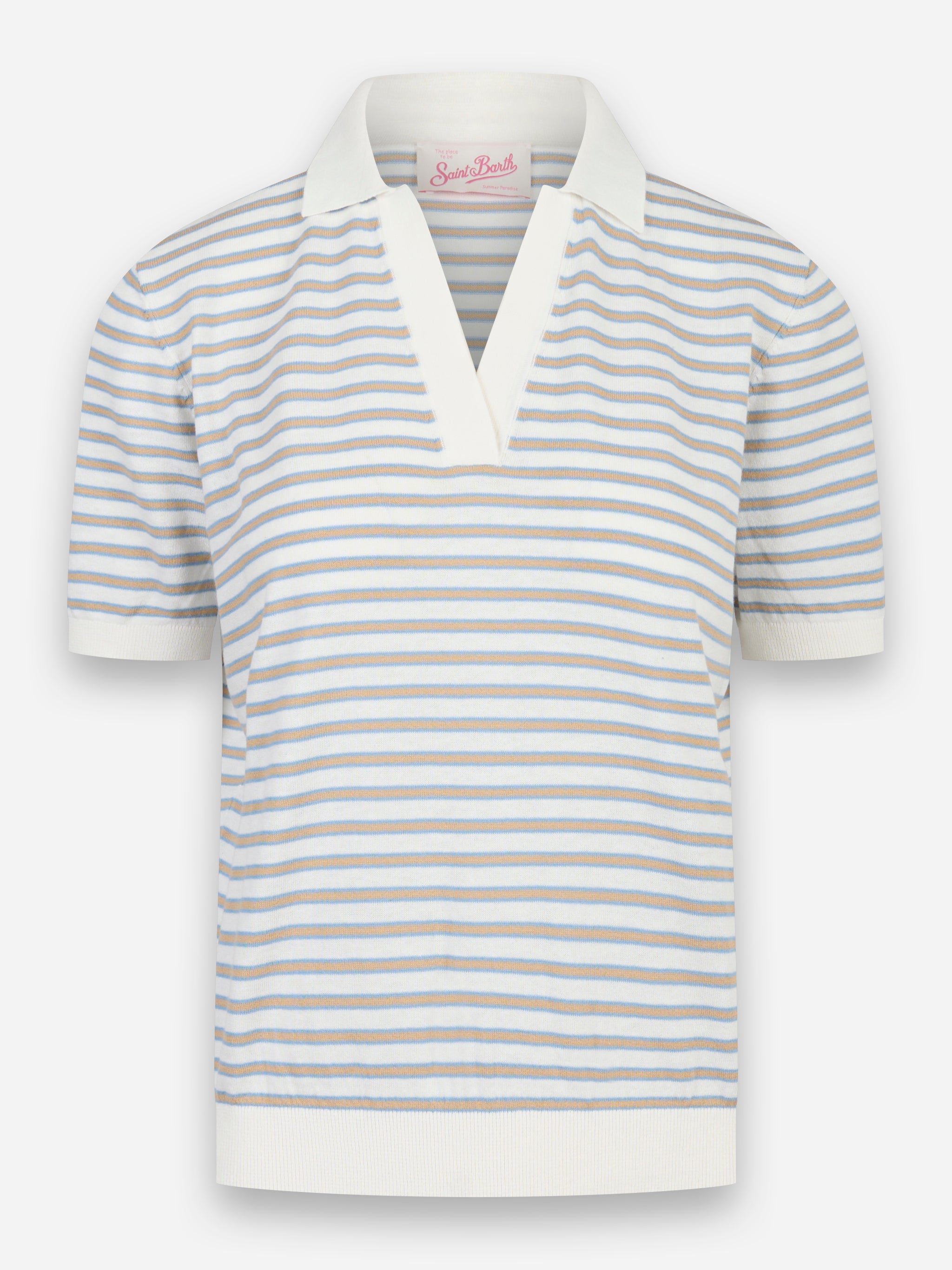 Polo skipper Evonne in cotone Bianco
