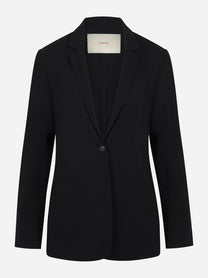 Blazer monopetto in viscosa nero