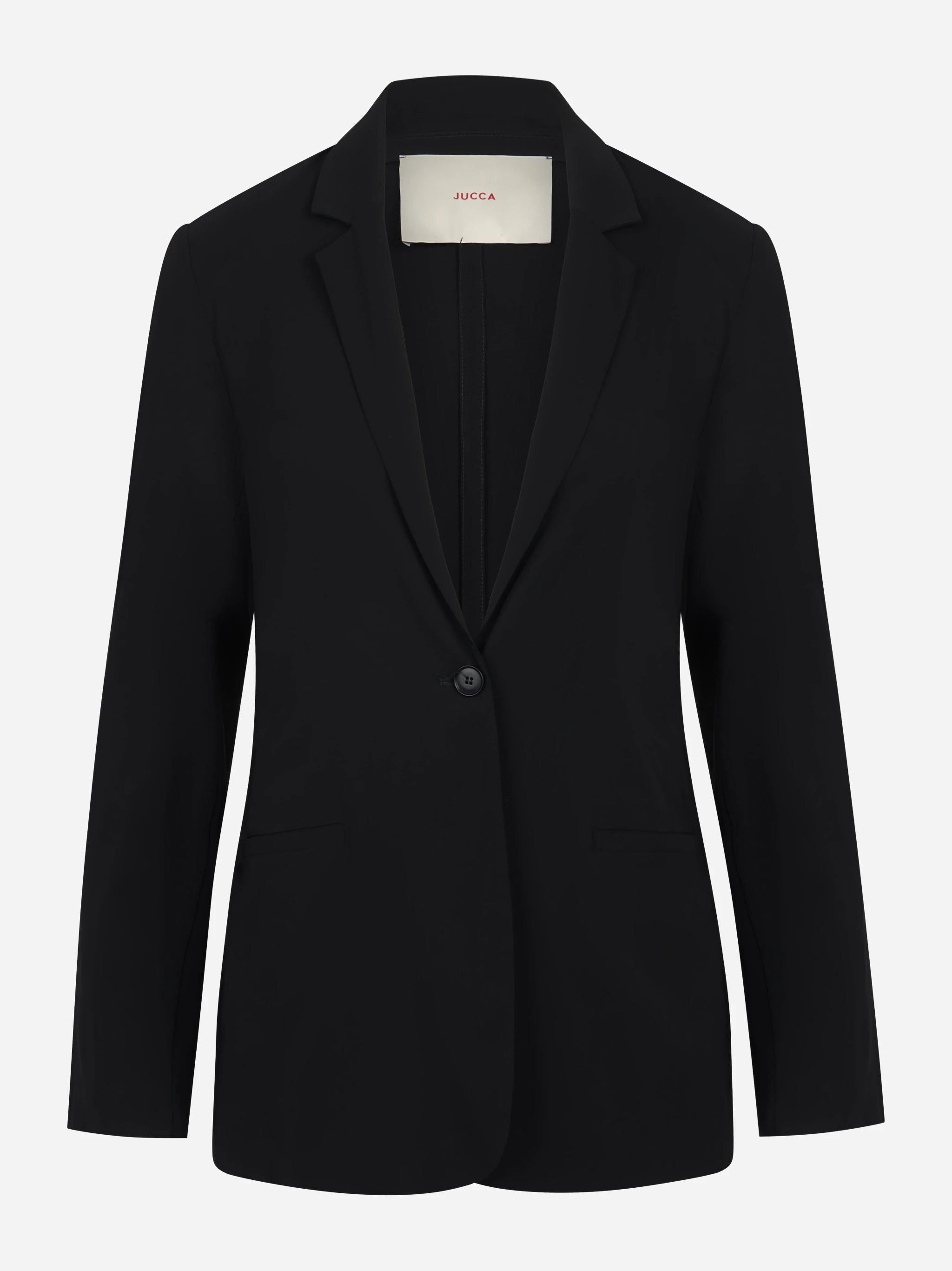 Blazer monopetto in viscosa nero