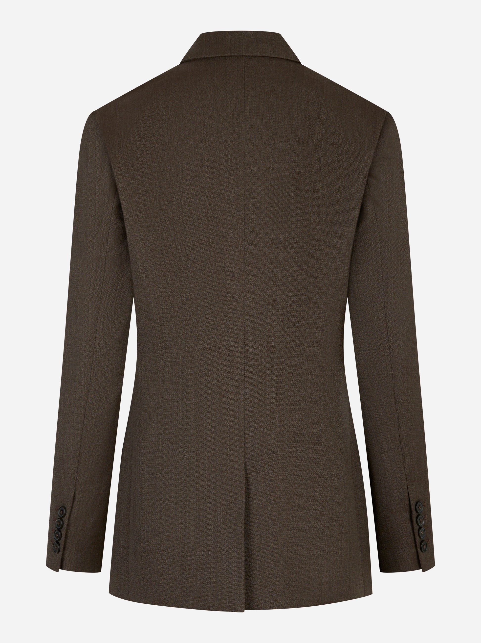 Blazer monopetto in lana malfilè Marrone