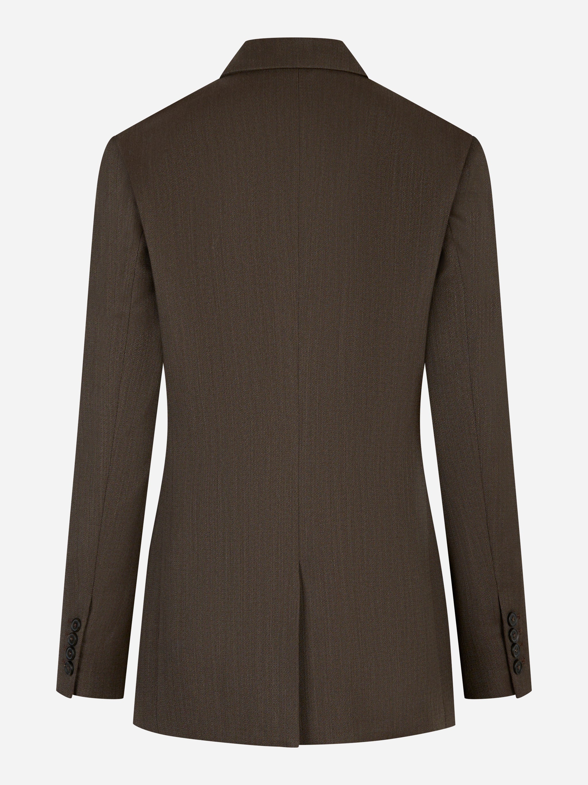 Blazer monopetto in lana malfilè Marrone