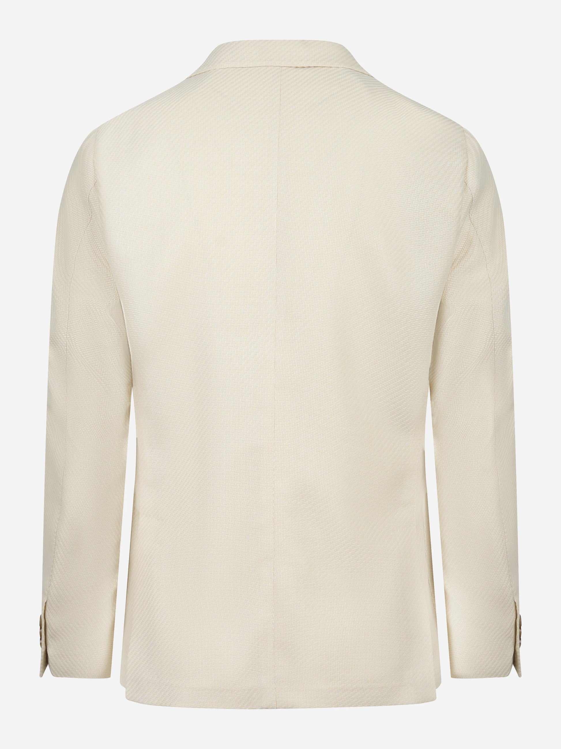 Blazer bianco con tasche a toppa in lana e cotone