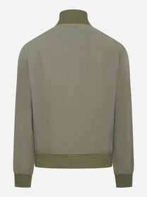 Bomber in nylon verde con zip