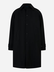Cappotto monopetto Vinorosso in drill di lana Nero