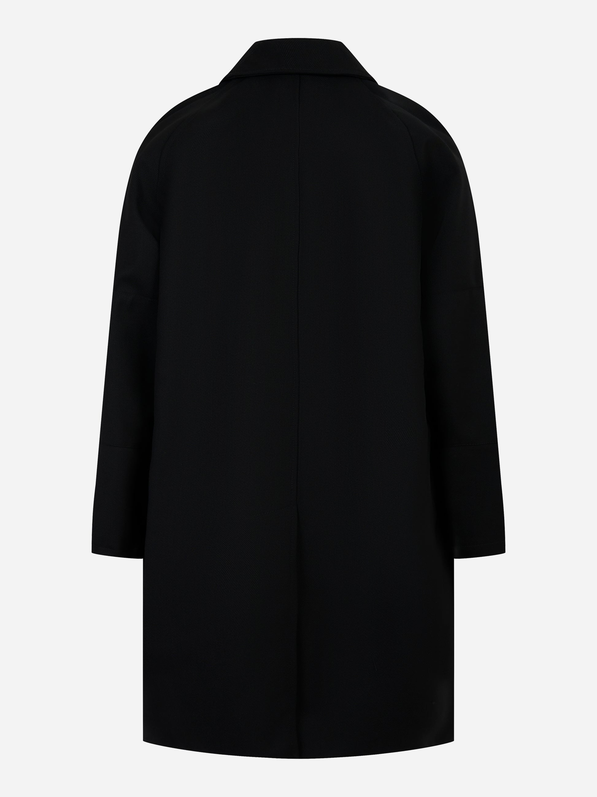 Cappotto monopetto Vinorosso in drill di lana Nero