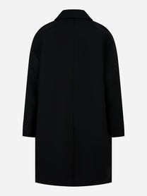 Cappotto monopetto Vinorosso in drill di lana Nero