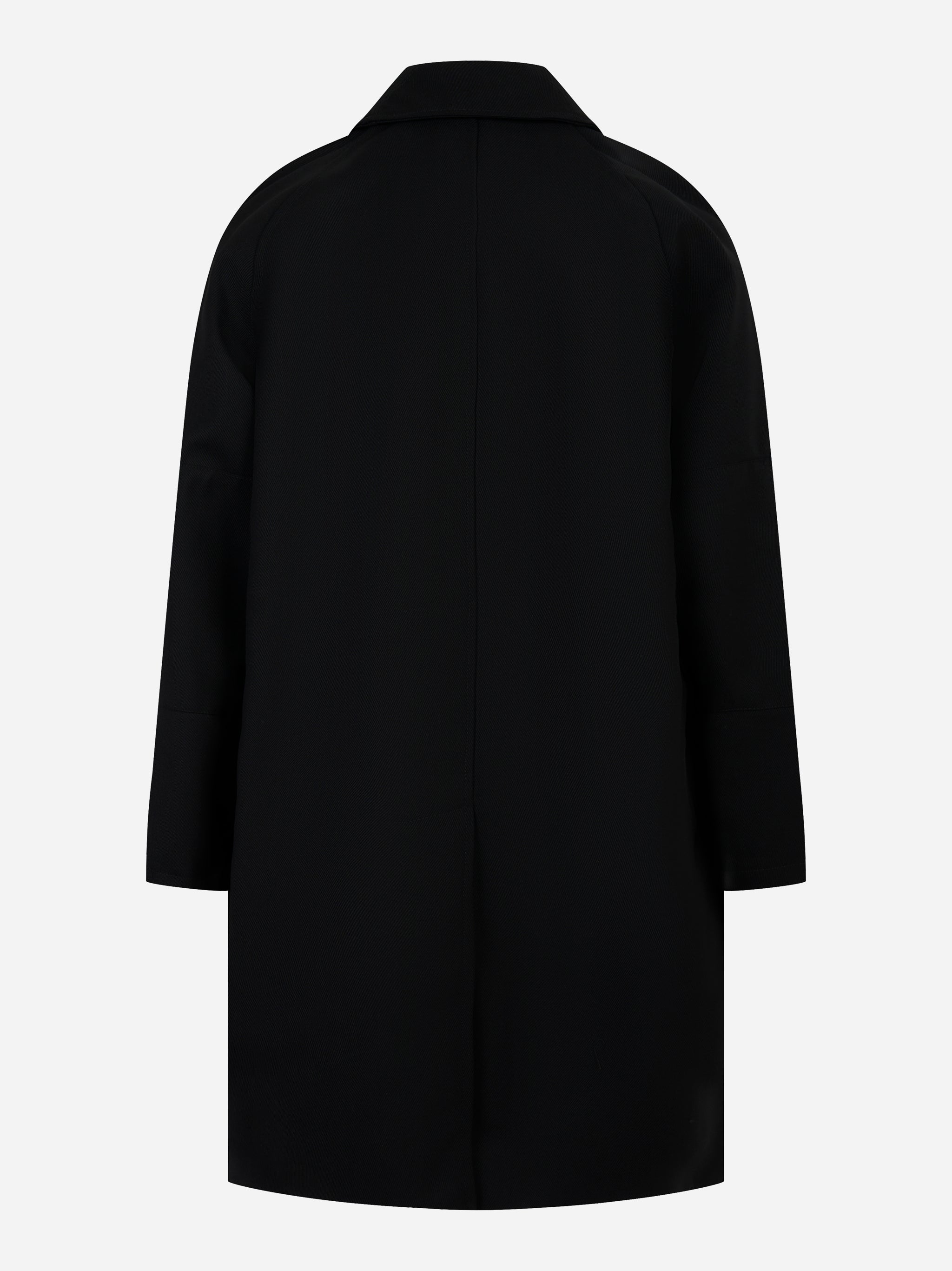 Cappotto monopetto Vinorosso in drill di lana Nero