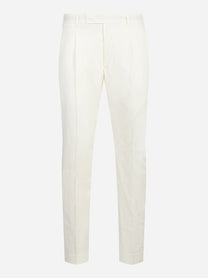 Pantalone Rebel in cotone e seta stretch bianco