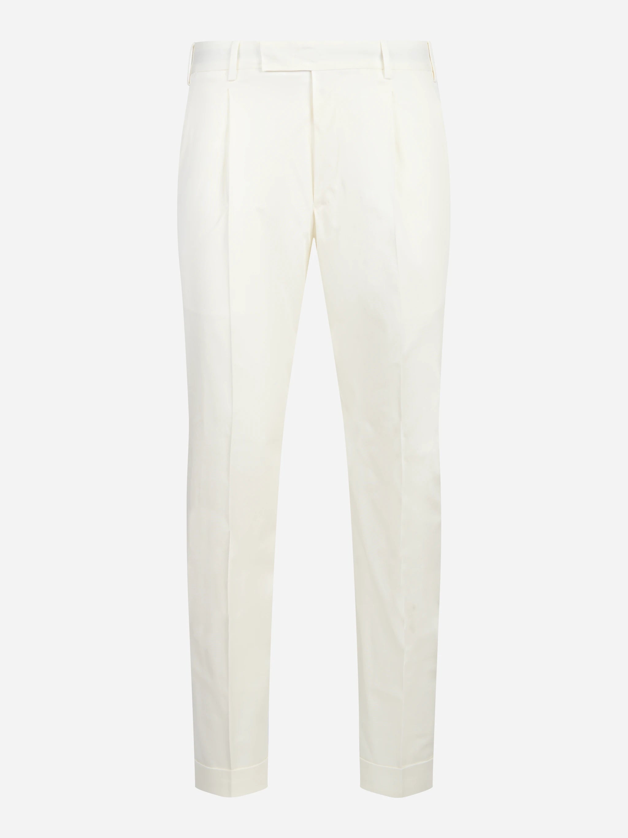 Pantalone Rebel in cotone e seta stretch bianco