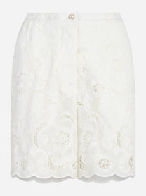 Shorts in Pizzo sangallo bianco