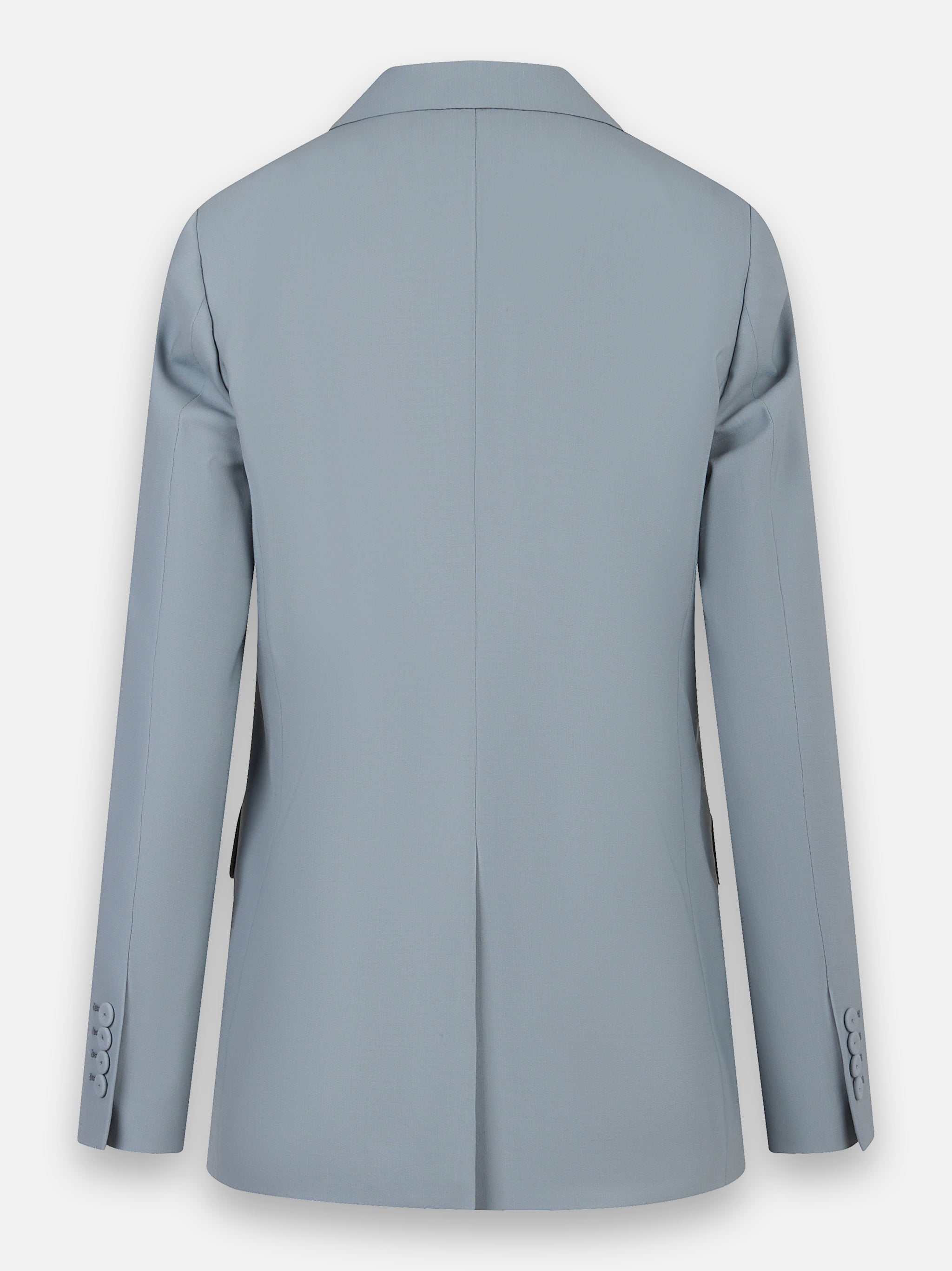 Blazer con rever a lancia in fresco lana Azzurro