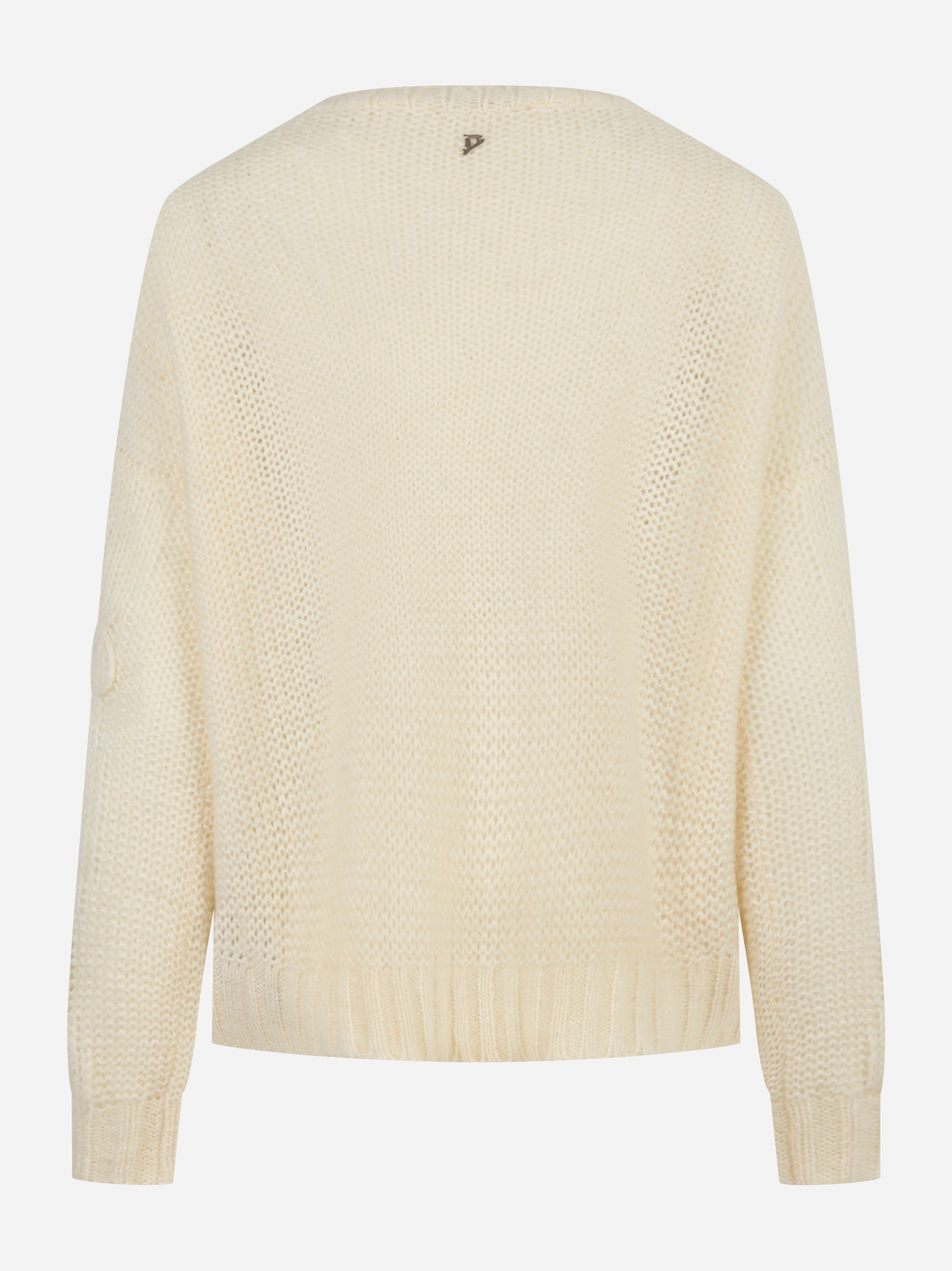 Maglia girocollo con inserti Bianco