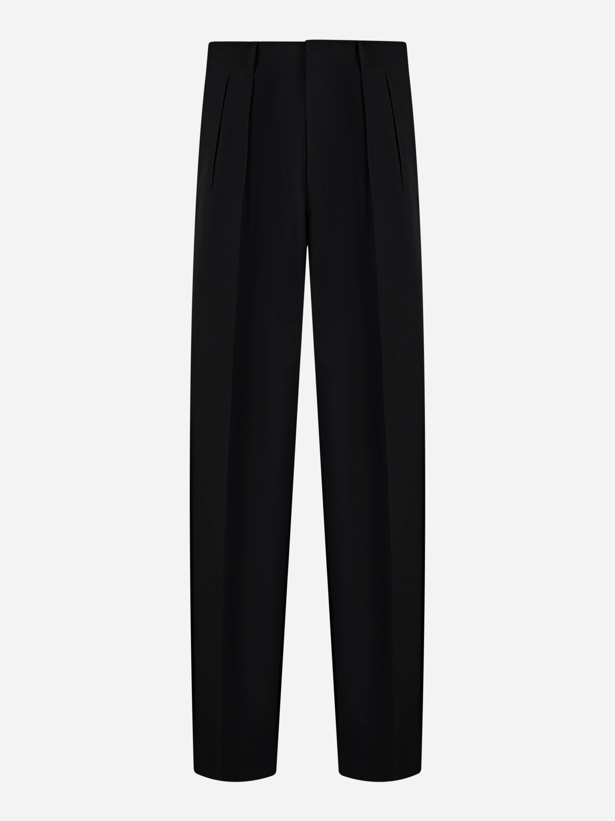 Pantalone Wide loose fit in techno lana Nero