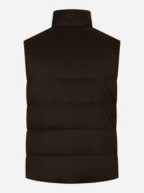 Gilet in lana con interno in piuma Marrone