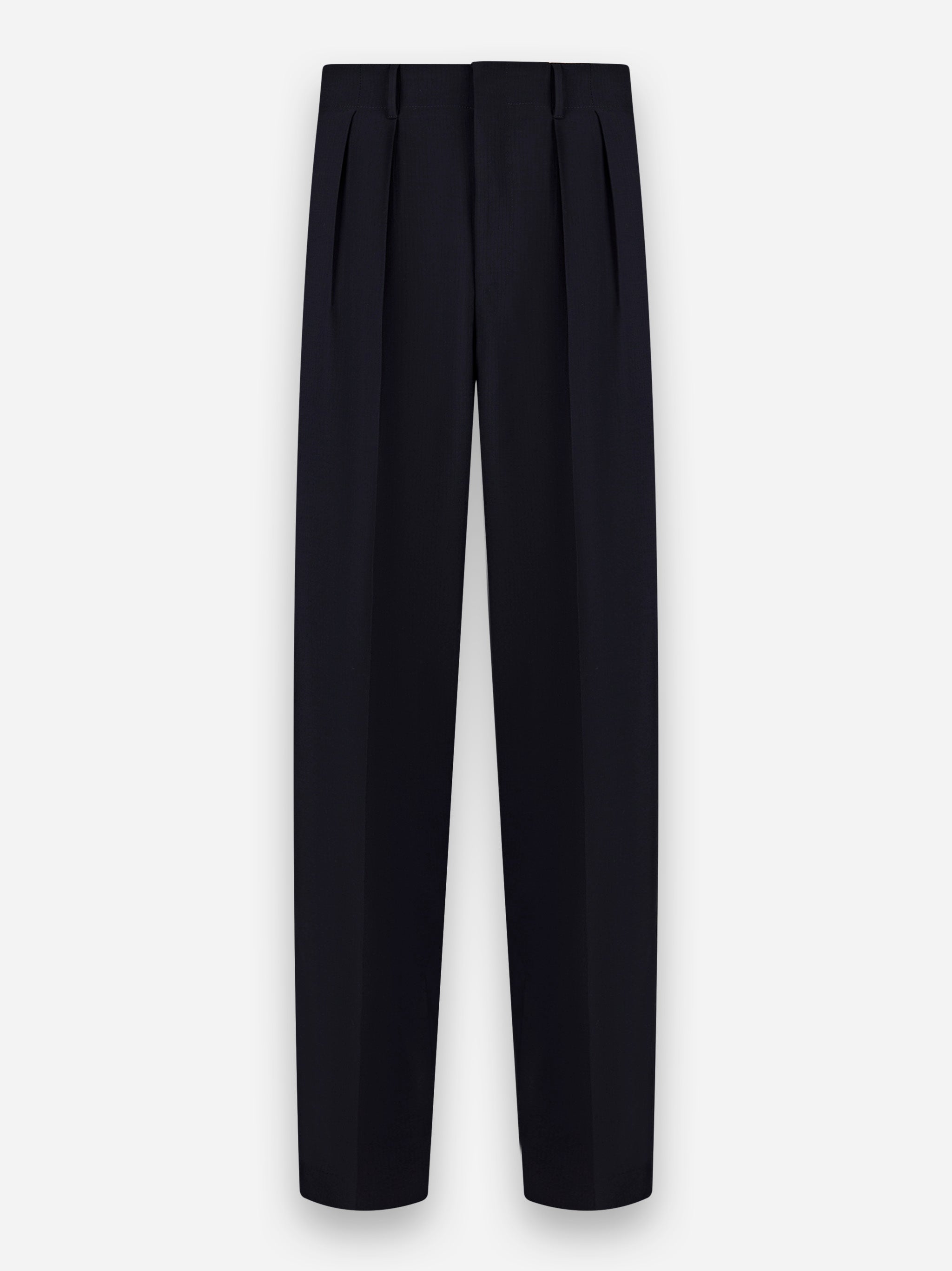 Pantalone Wide loose fit in techno lana Blu