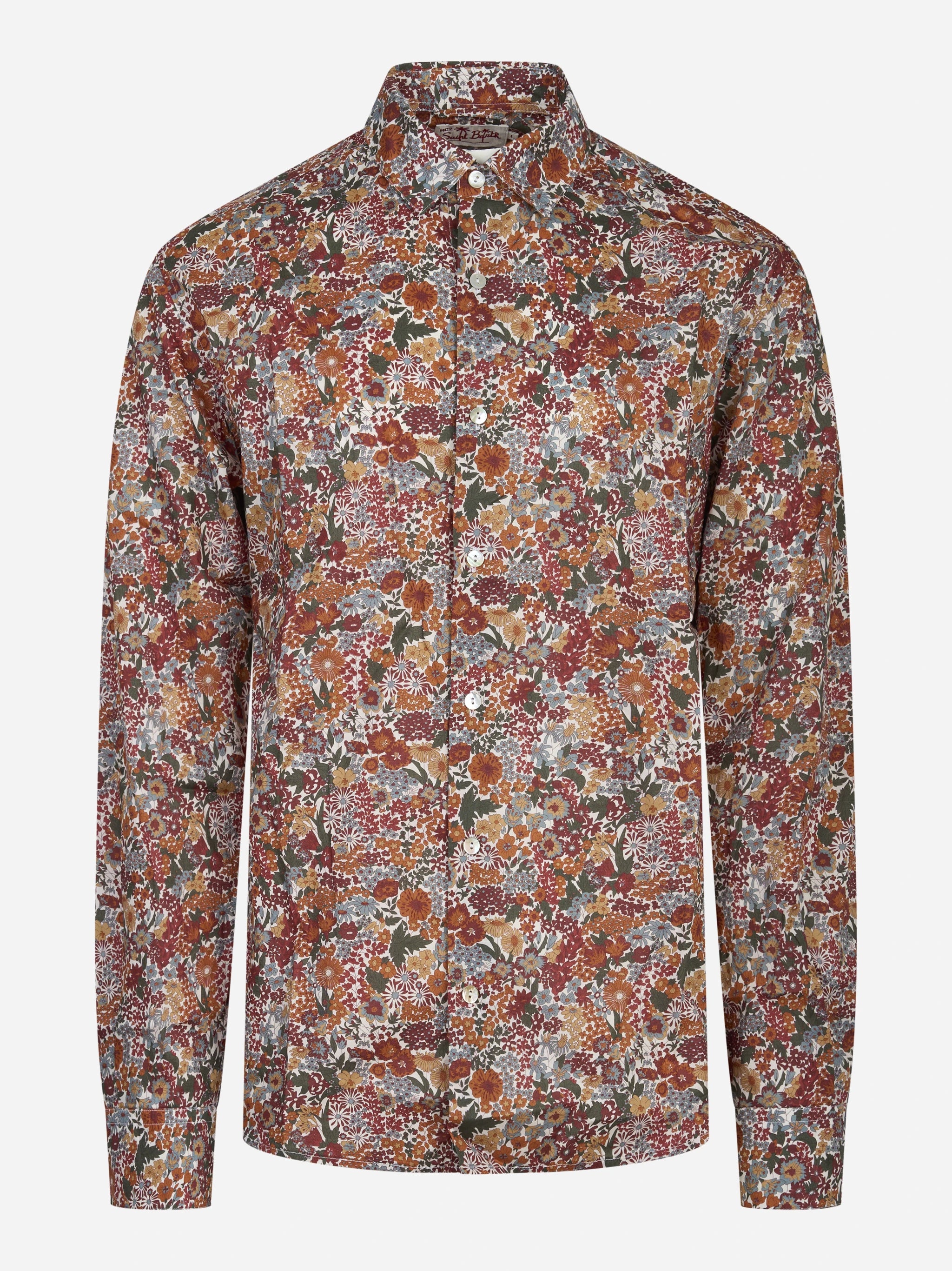 Camicia Sikelia in cotone con motivo floreale