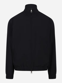 Bomber in nylon stretch blu