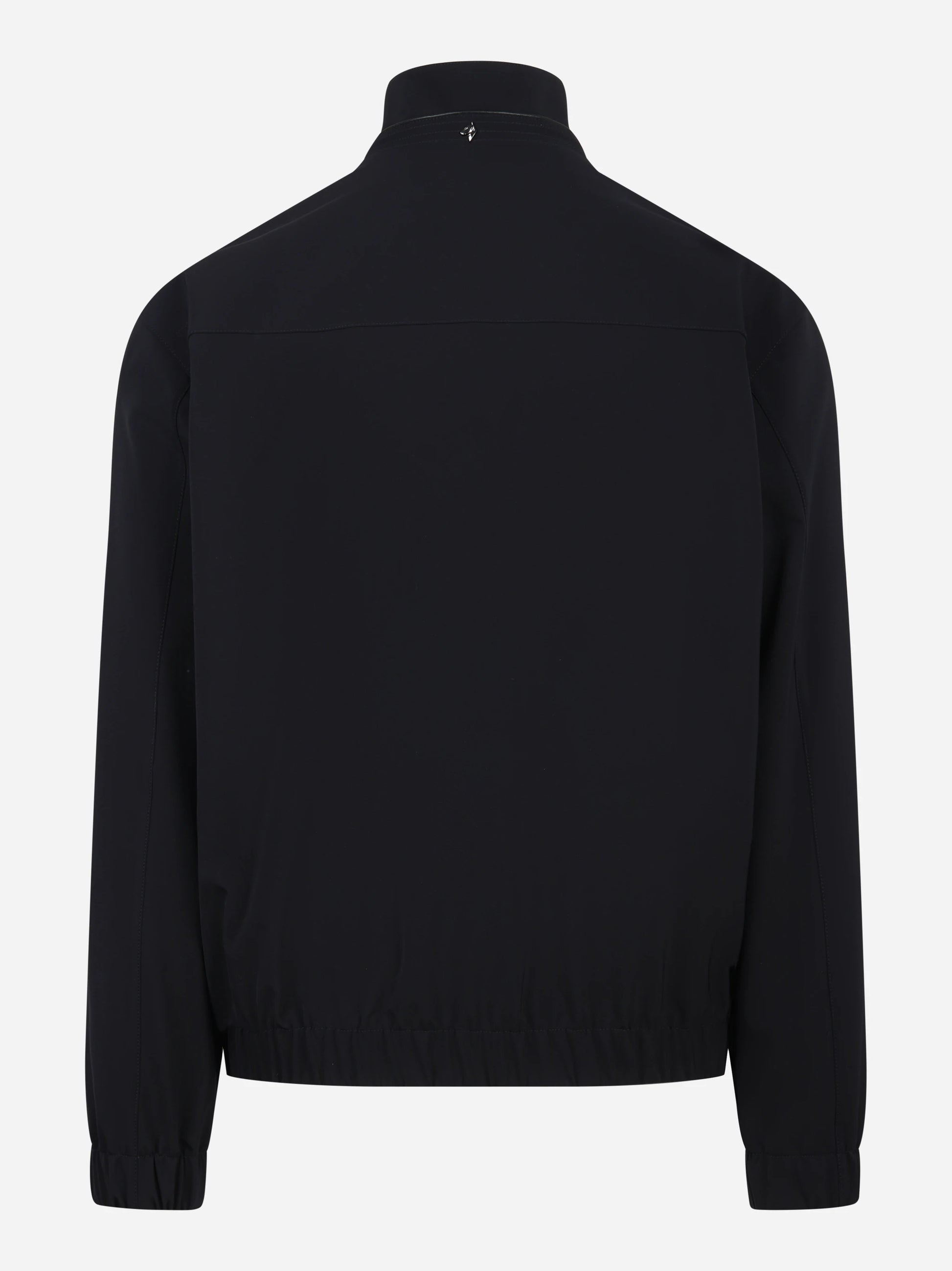 Bomber in nylon stretch blu