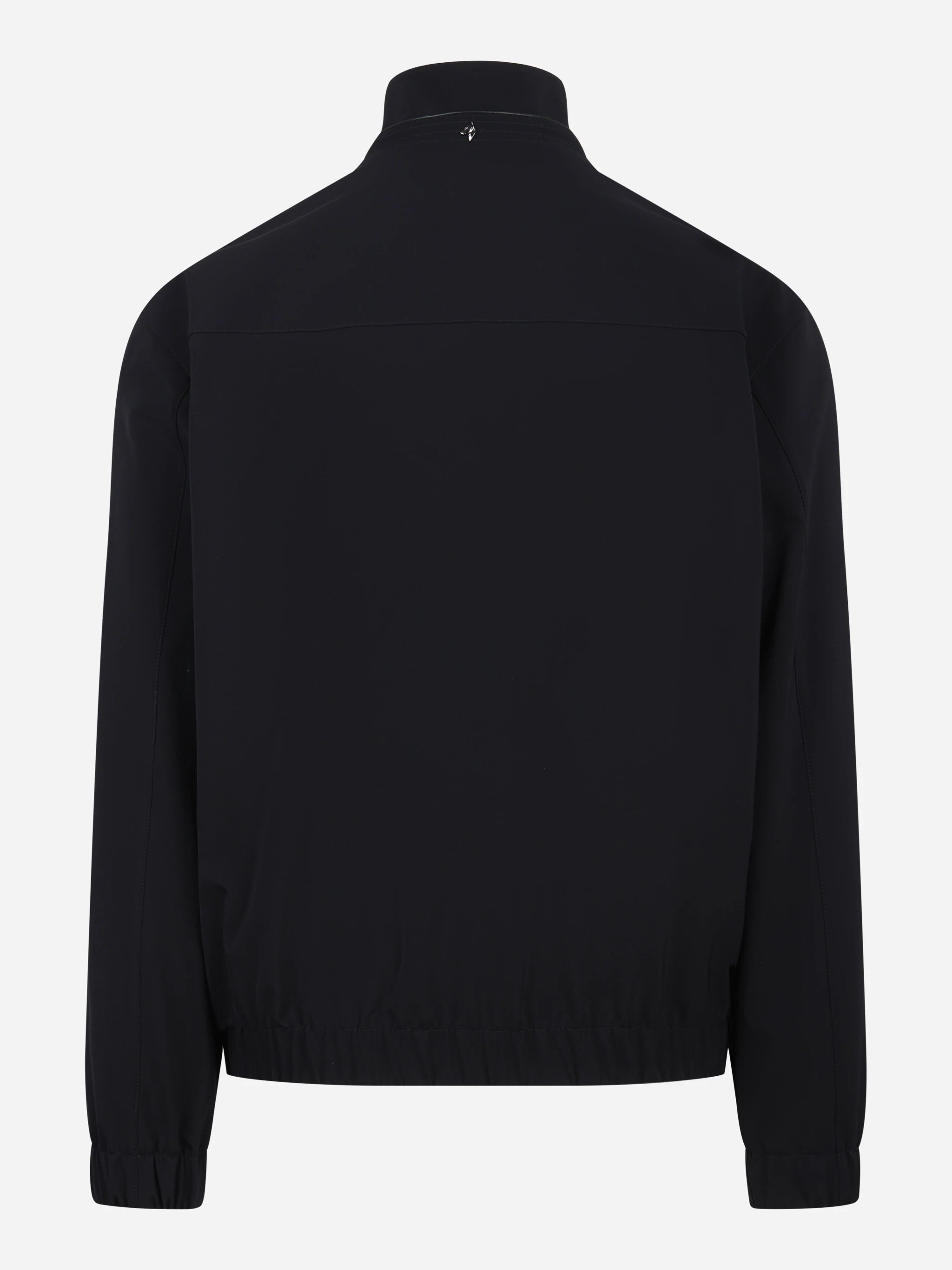 Bomber in nylon stretch blu