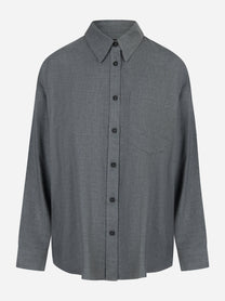 Camicia over grigia in levantina di viscosa Grigia