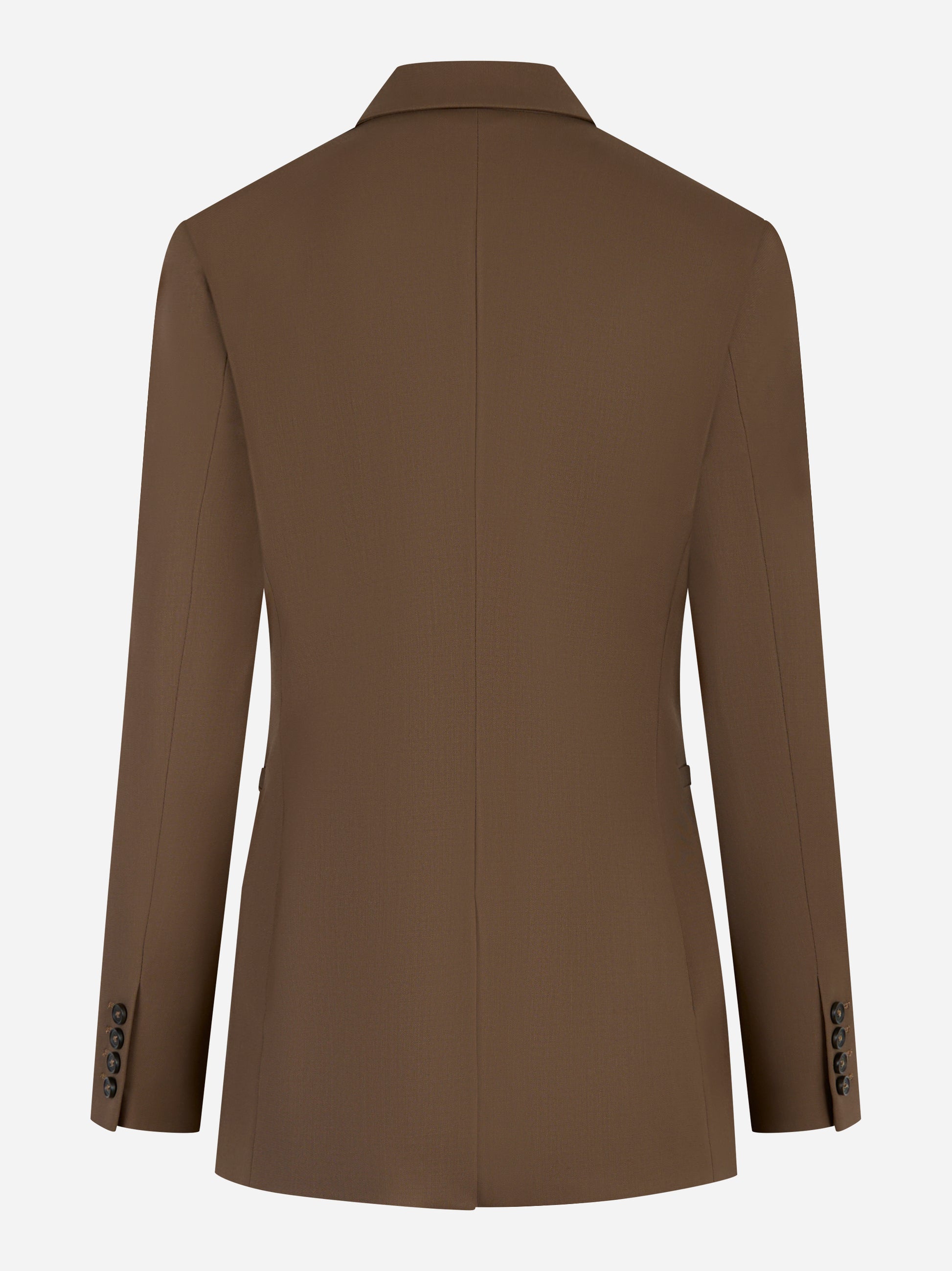 Blazer doppiopetto in lana bi-stretch Marrone