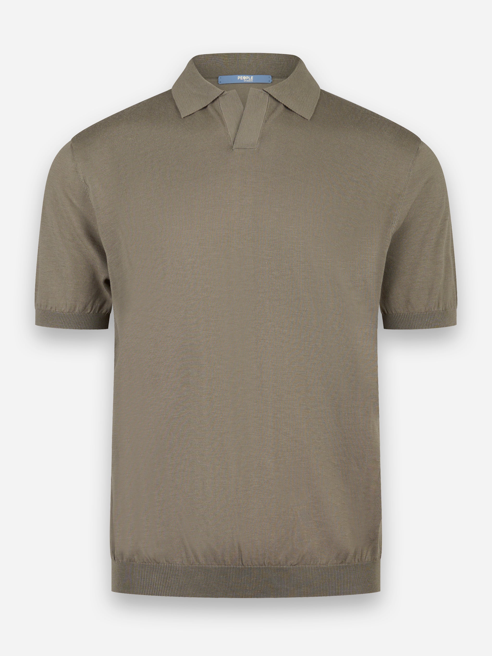 Polo Nosaka in cotone e lino Verde